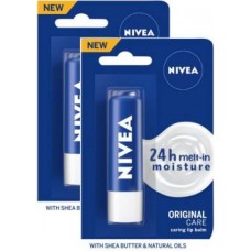 NIVEA Essential Care Lip Balm Crme  (Pack of: 2, 9.6 g)
