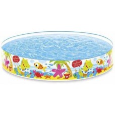 Alpyog Round Rubber Plastic Small Size Swimming Pool For Children, Diameter 5 Feet  (Multicolor)