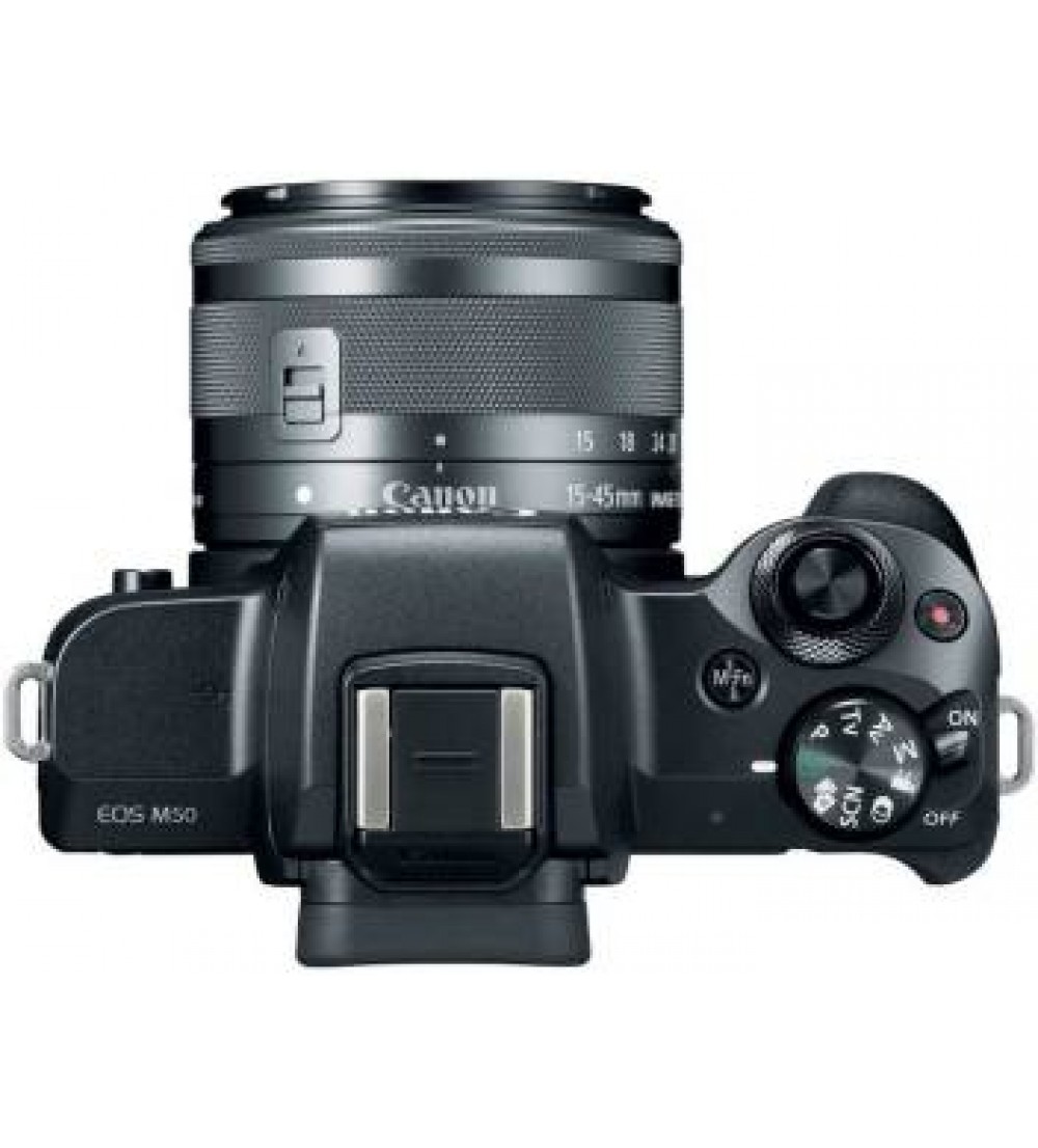 Canon M50 Mirrorless Camera Body with Single Lens EF-M 15-45 mm IS STM  (Black)