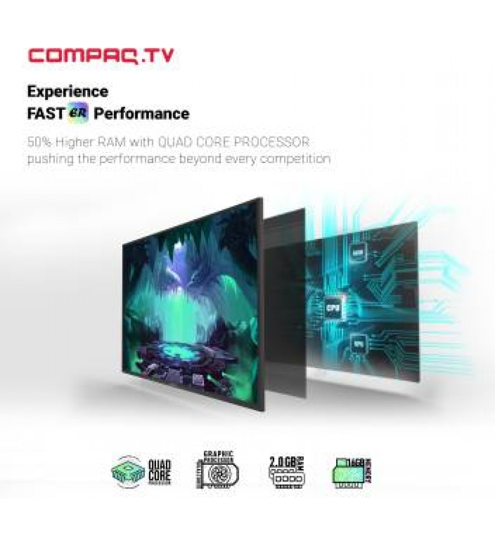 Compaq ER Series 126 cm (50 inch) Ultra HD (4K) LED Smart Android TV  (CQ50APUD)