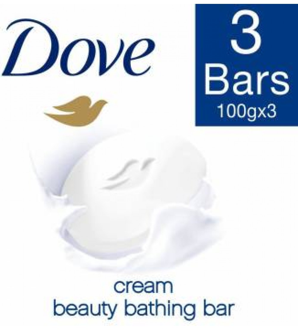 Dove Cream Beauty Bathing Bar - Set of 3  (3 x 100 g)