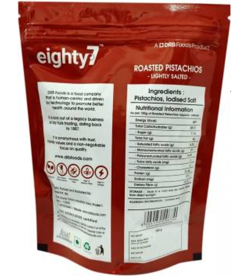 Eighty7 California Salted Pista Pistachios  (200 g)