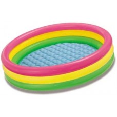 Ferons Portable inflatable 3 ft Multicolor ring bath tub Child tub  (Multicolor)