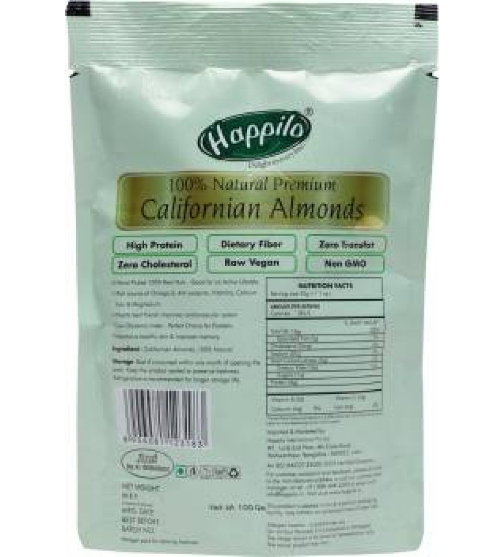 Happilo 100% Natural Premium Californian Almonds  (100 g)