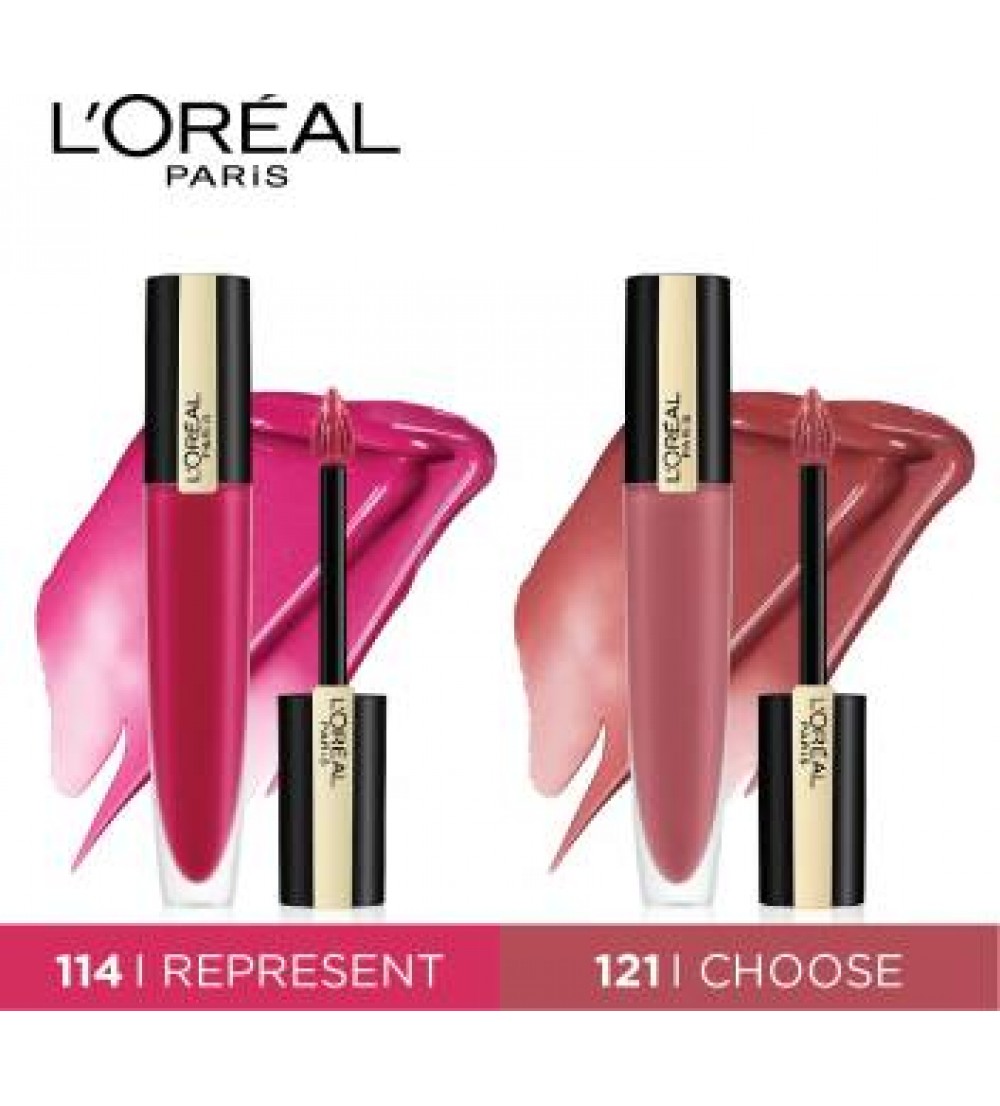L'OREAL PARIS Rouge Signature pack of 2 (shade 114 + 121), 14g  (114 + 121, 14 ml)