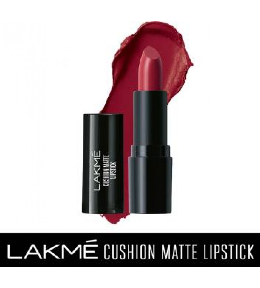 Lakme Cushion Matte Lipstick  (Red Wine, 4.5 g)