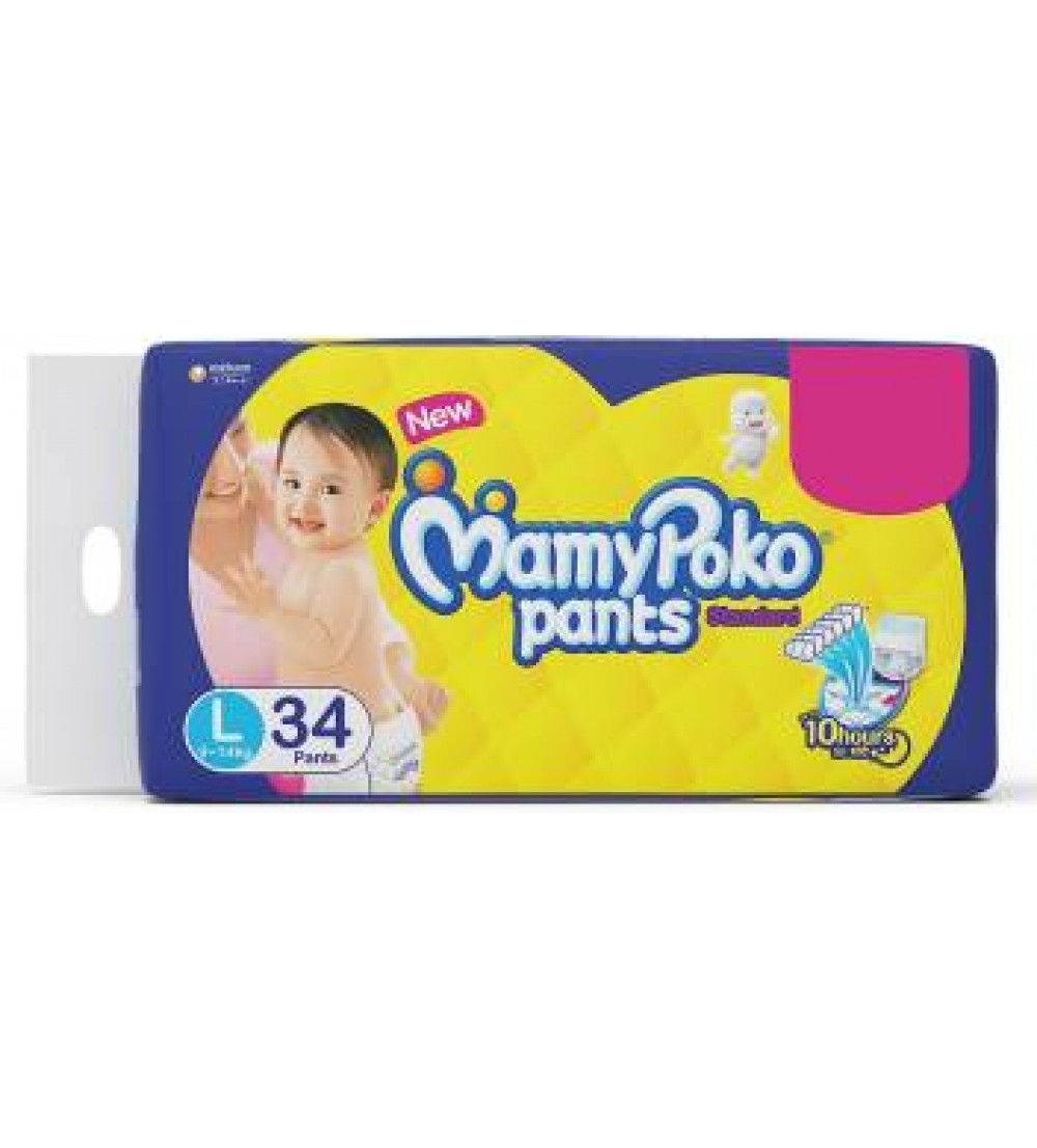 MamyPoko Pants Standard Diapers - L  (34 Pieces)
