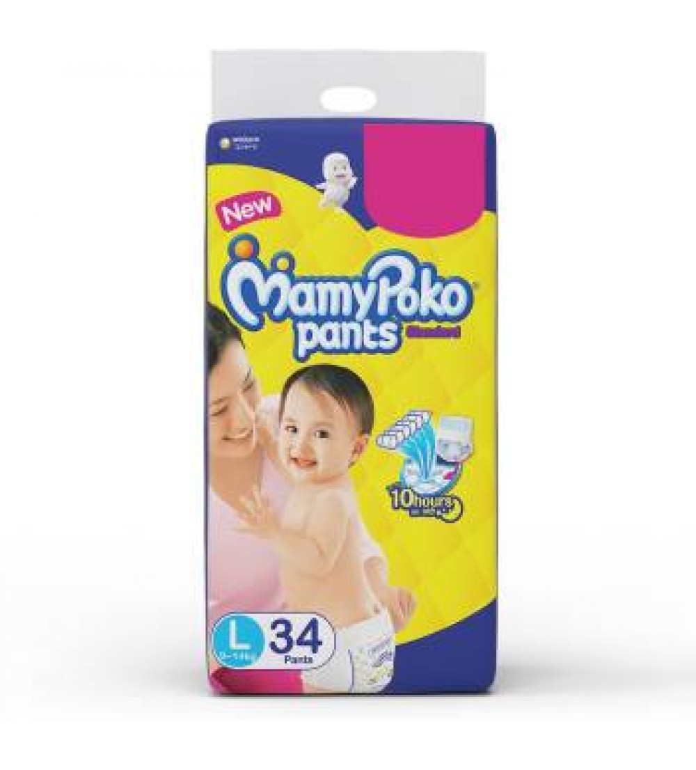 MamyPoko Pants Standard Diapers - L  (34 Pieces)