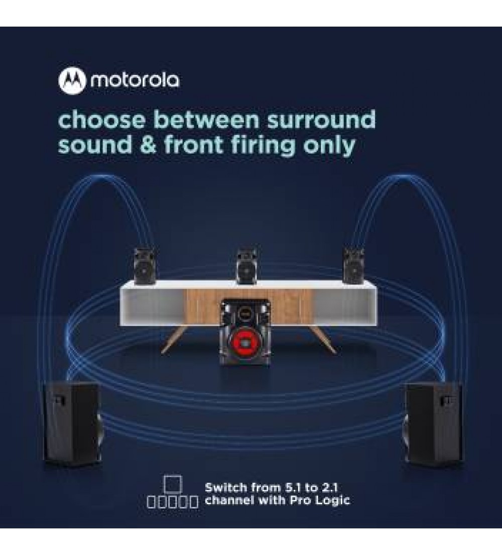Motorola AmphisoundX with HDMI Arc 150 W Bluetooth Home Theatre  (Black, 5.1 Channel)