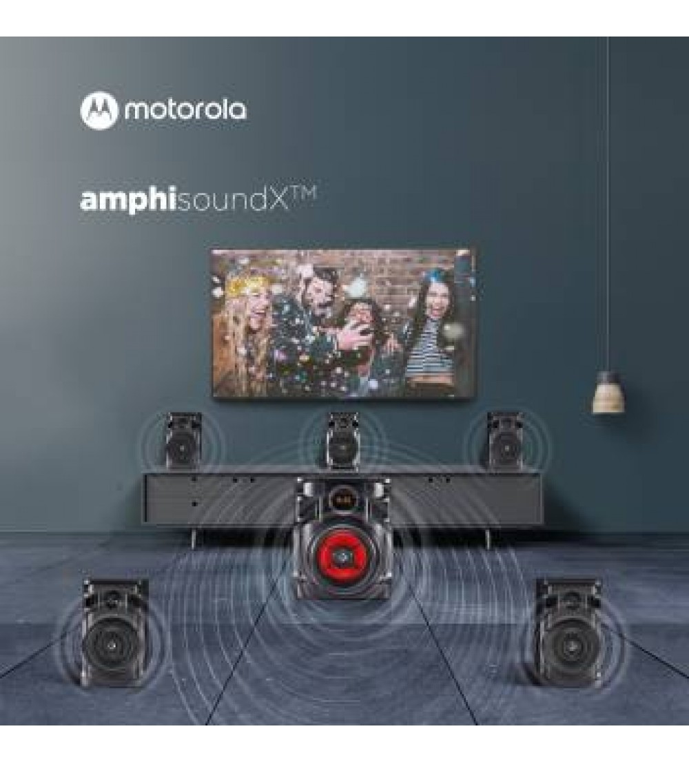 Motorola AmphisoundX with HDMI Arc 150 W Bluetooth Home Theatre  (Black, 5.1 Channel)