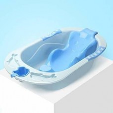 Onpoint Bath Tub and Bath Sling with Anti-Slip Newborn seater Plastic Non-Slip Bathtub Safety Security Shower Bathtub  (Blue)