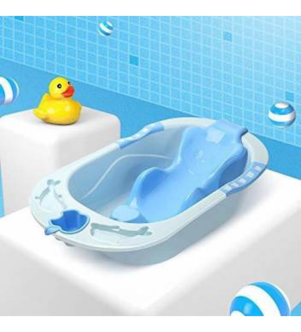 Onpoint Bath Tub and Bath Sling with Anti-Slip Newborn seater Plastic Non-Slip Bathtub Safety Security Shower Bathtub  (Blue)