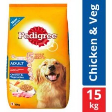 Pedigree Adult Chicken, Vegetable 15 kg Dry Adult Dog Food