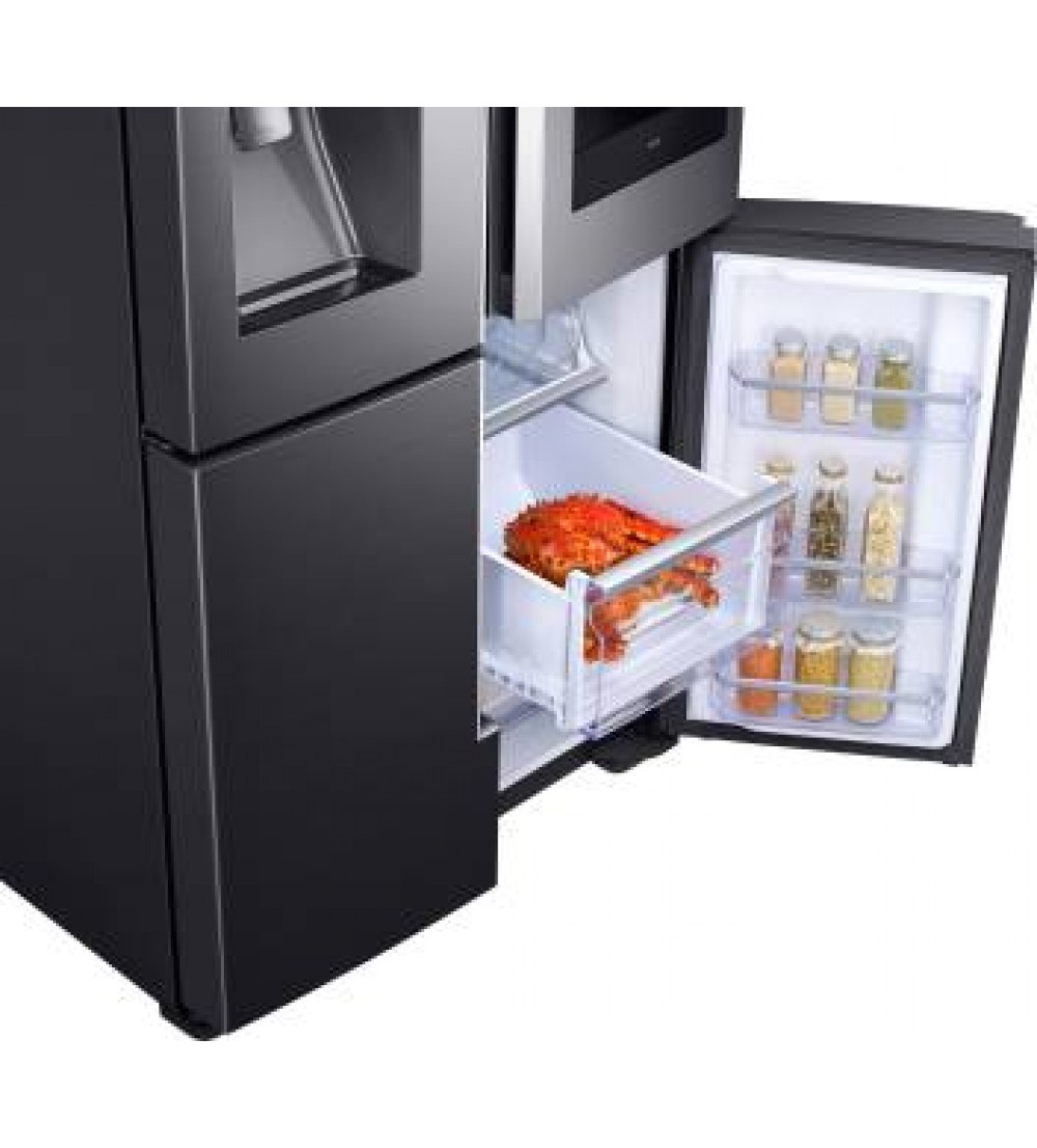 Samsung 810 L Frost Free Side by Side Inverter Technology Star (2019) Convertible Refrigerator with Four Door  (Black Caviar, RF28N9780SG/TL)