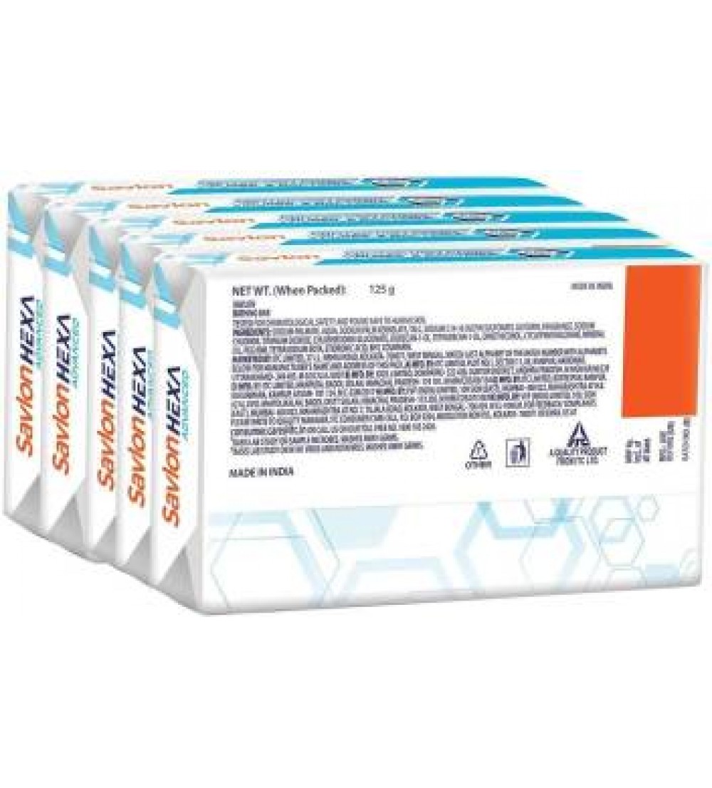 Savlon Hexa Advanced Soap - 125gx5  (5 x 125 g)