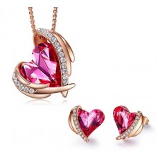 Yellow Chimes  Copper Jewel Set  (Pink, Rose Gold)