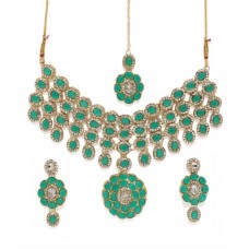 Zaveri Pearls  Stone Jewel Set  (Green)