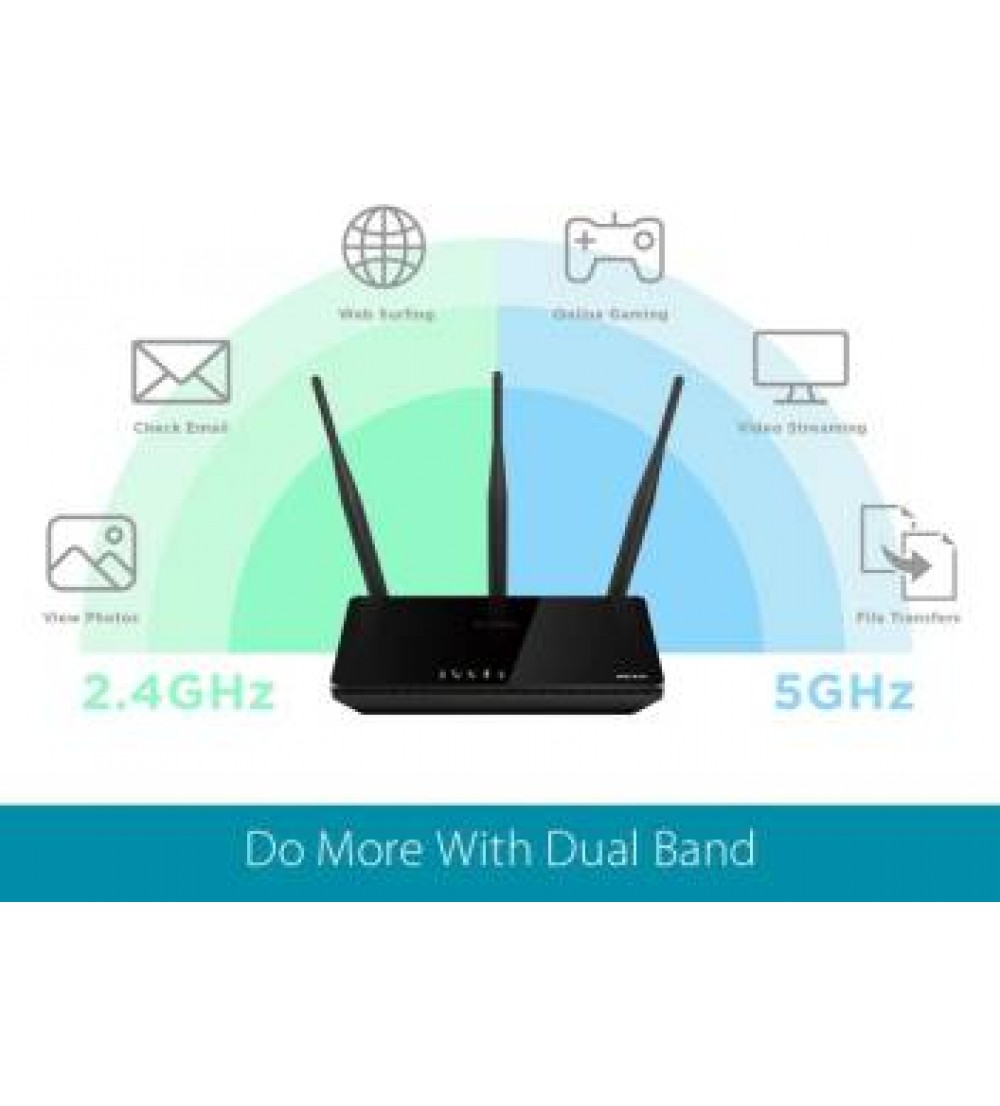 D-Link DIR-819 750 Mbps Router  (Black, Dual Band)