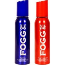 Fogg 1 Royal and 1 Napoleon Deodorant Combo Pack of 2 Deodorant Spray - For Men  (300 ml, Pack of 2)