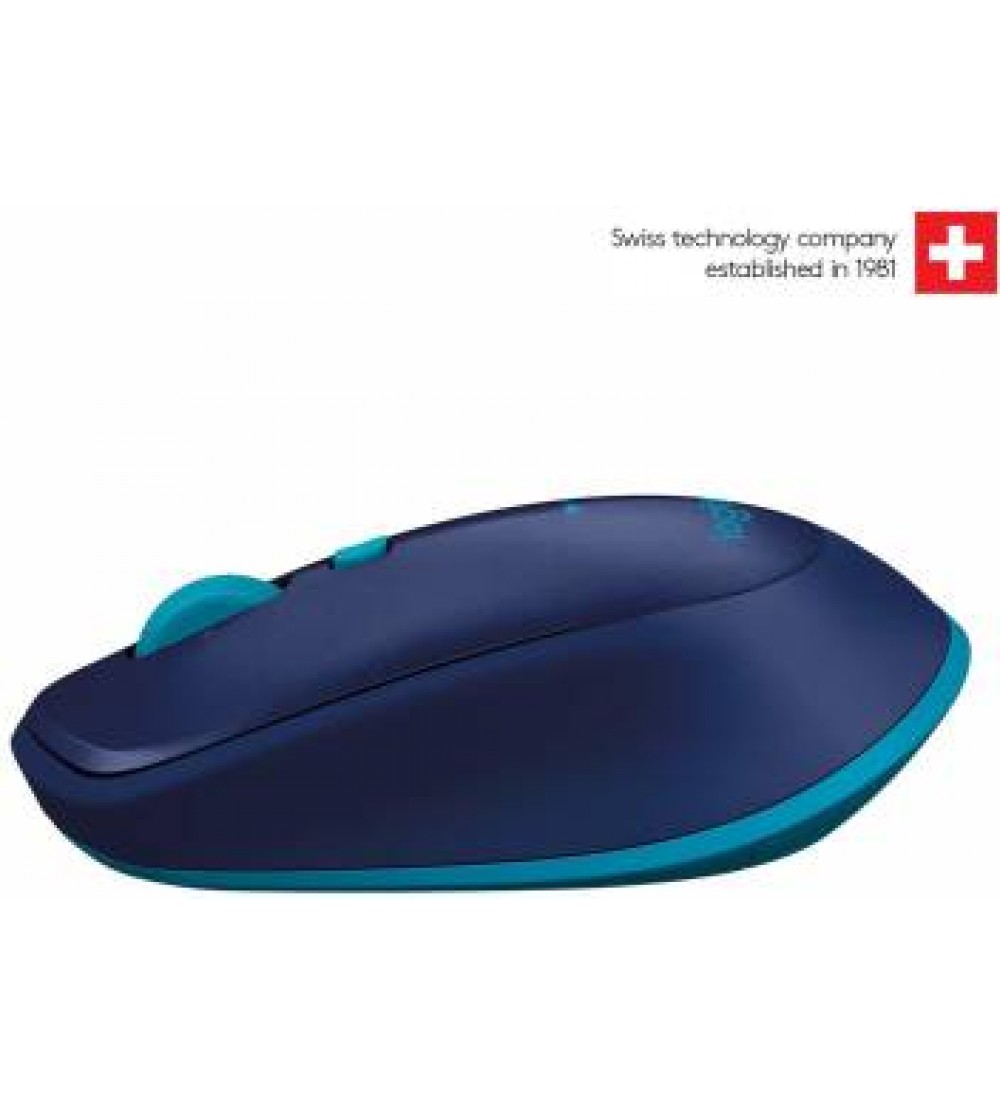 Logitech M337 BLUE Wireless Optical Mouse with Bluetooth  (Blue)