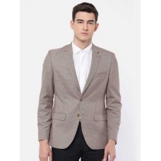 Raymond  Solid Bandhgala Formal Men Blazer  (Beige)