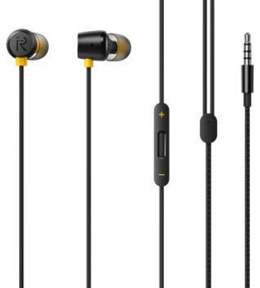 realme Buds 2 Wired Headset  (Black, In the Ear)