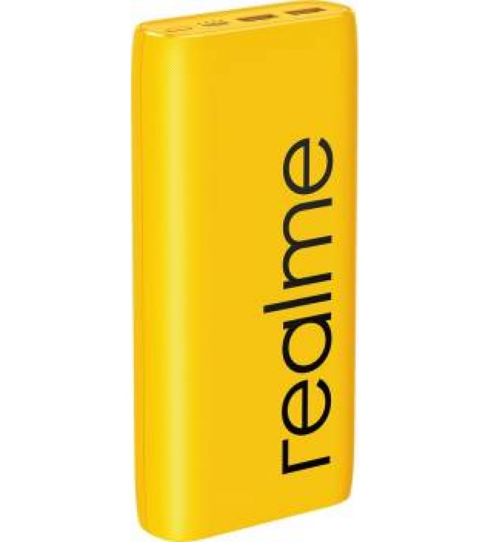 realme 20000 mAh Power Bank (Quick Charge 2.0, Power Delivery 2.0, 18 W)  (Yellow, Lithium Polymer)