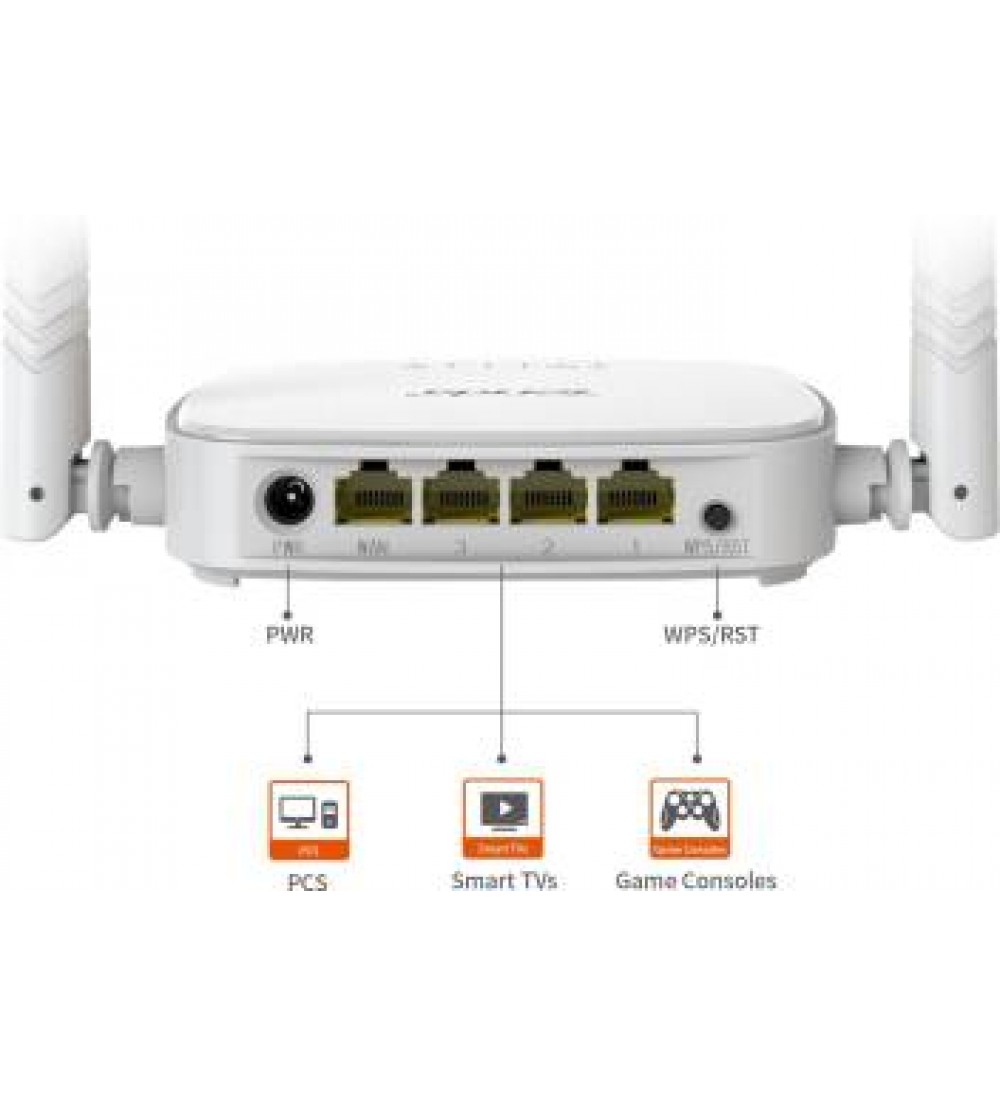 TENDA N301 Wireless N 300 Mbps Router  (White, Single Band)